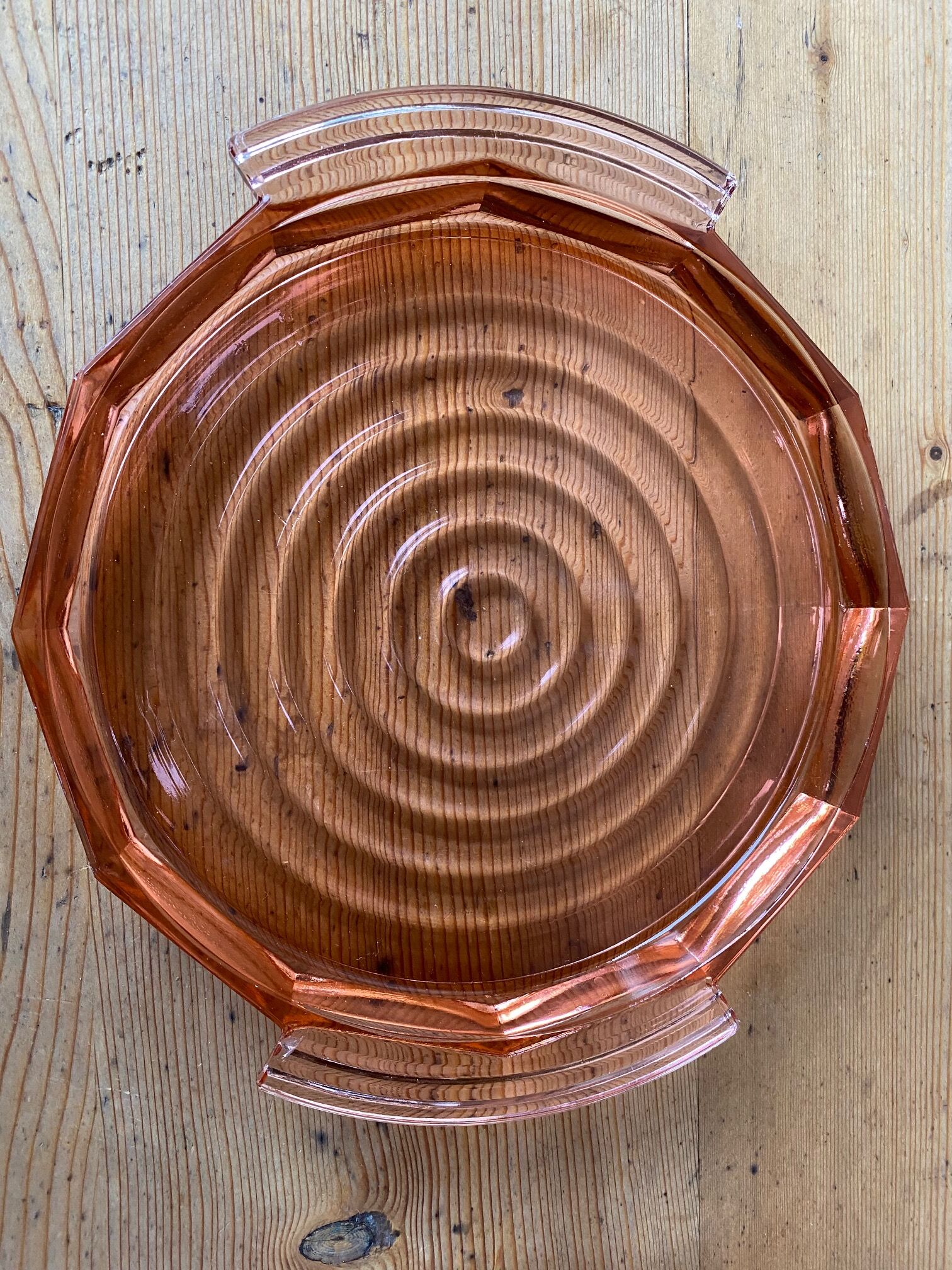 Rosaline art deco glass bell jar and its tray