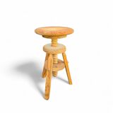 80s screw-on wooden stool