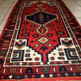 Tapis Vintage Hamadan en Laine (74cm x 140cm), Années 1970, Élégance Tradit