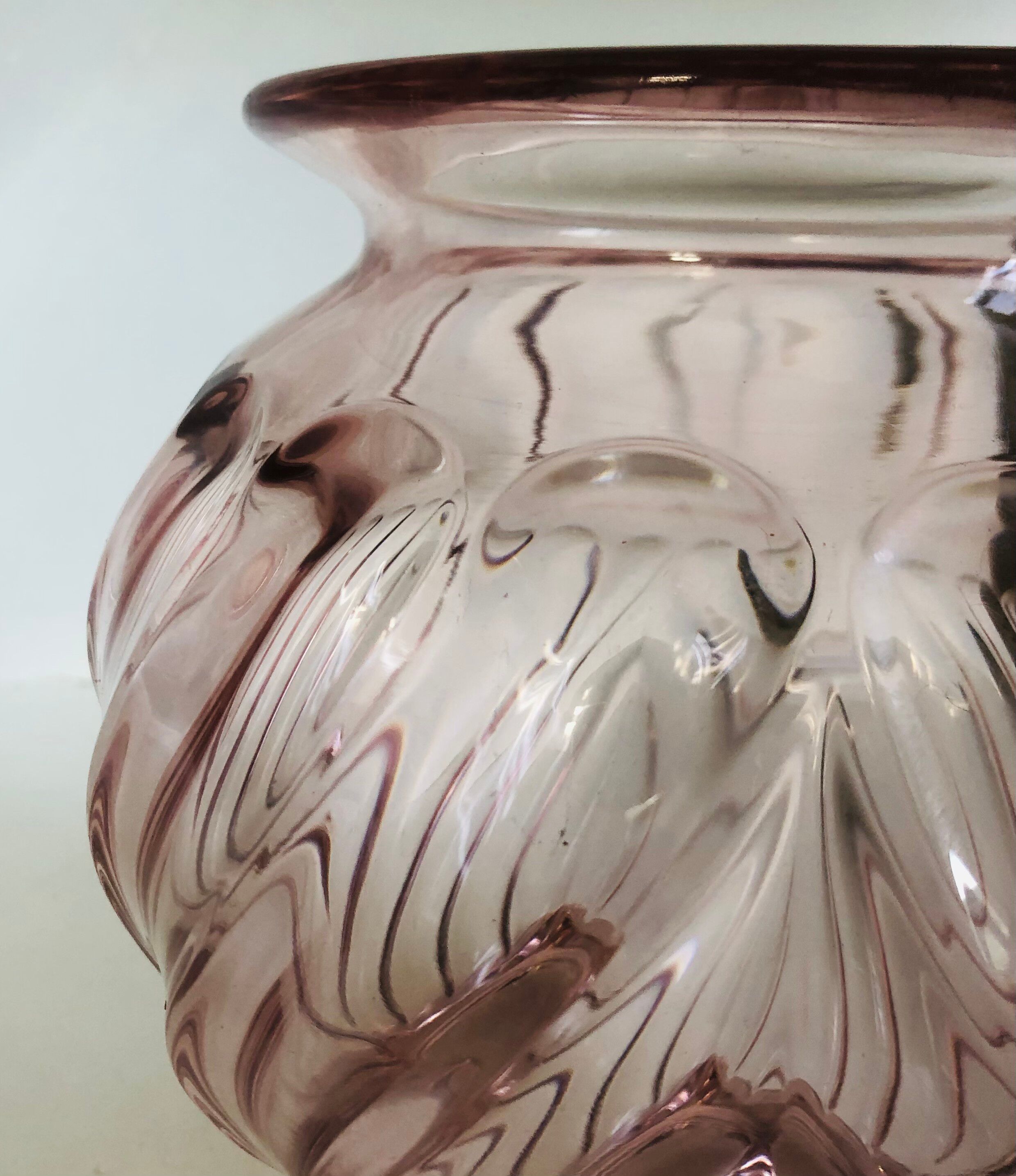 Art Deco glass vase Rosaline by Rudolf Schrötter for Inwald