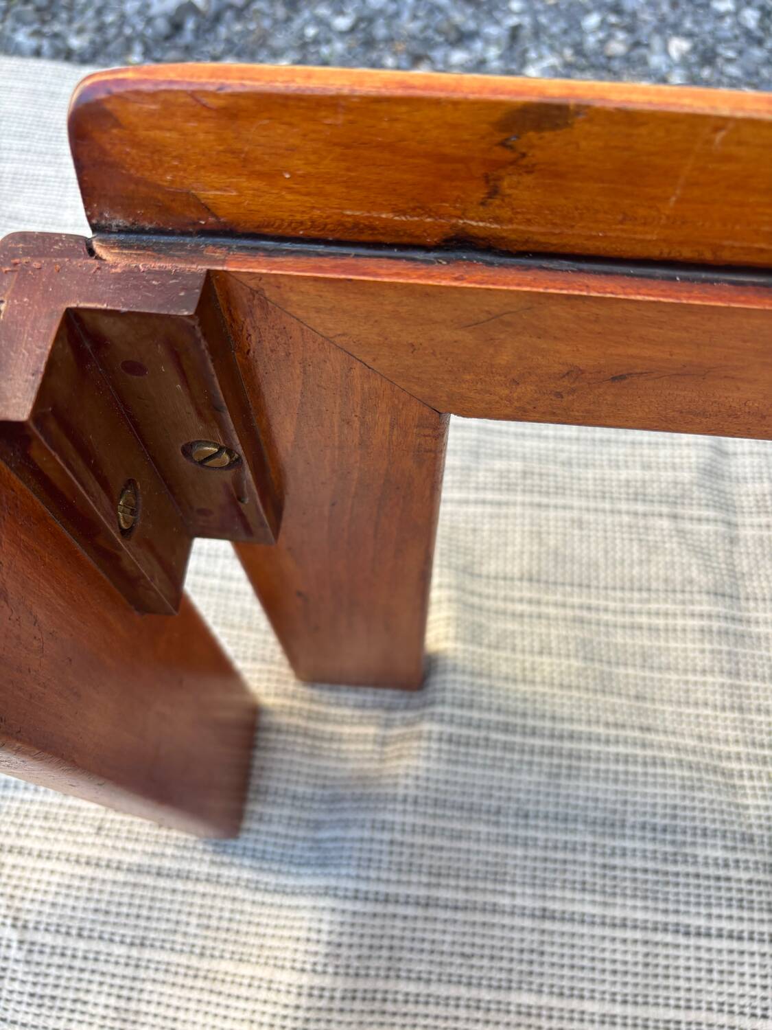 Afra and Tobia Scarpa wood and smoked glass coffee table