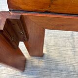 Afra and Tobia Scarpa wood and smoked glass coffee table