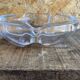 Vintage daum crystal petal shaped ashtray pocket video #d9