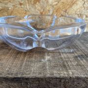 Vide poche cendrier ancien style daum cristal forme pétale vintage #d9