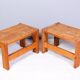 Paire de tables d'appoint en pin massif Suède 1970s