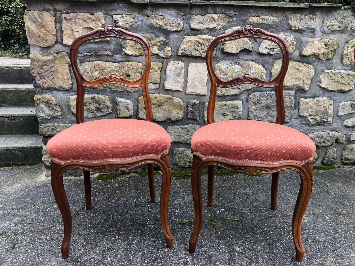 Pair of antique bedroom chairs