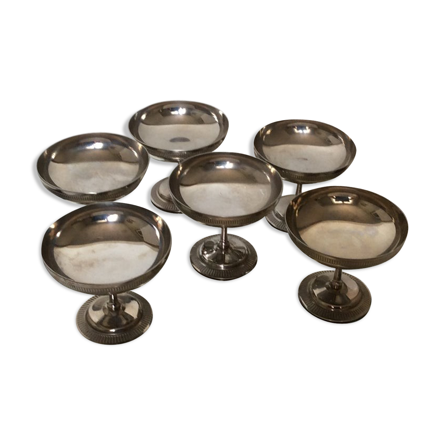 Set of 6 silver metal cuts