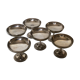 Set de 6 coupes en metal argenté