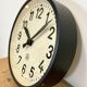 Industrial Black Factory Wall Clock From Chronotechna, 1950s