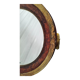 Miroir art déco ovale doré