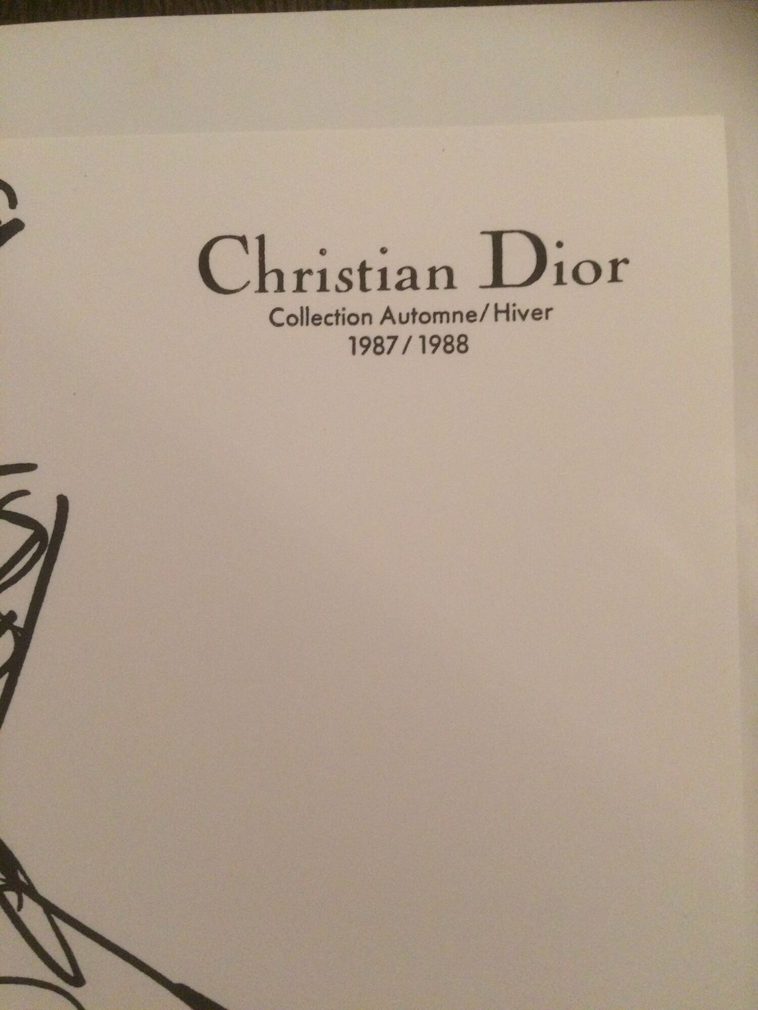 Christian dior, fashion press black and white vintage illustration