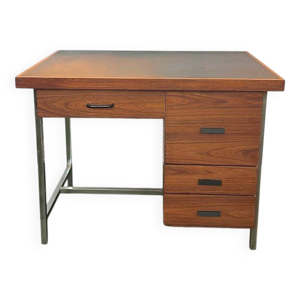 Bureau plaqué teck et