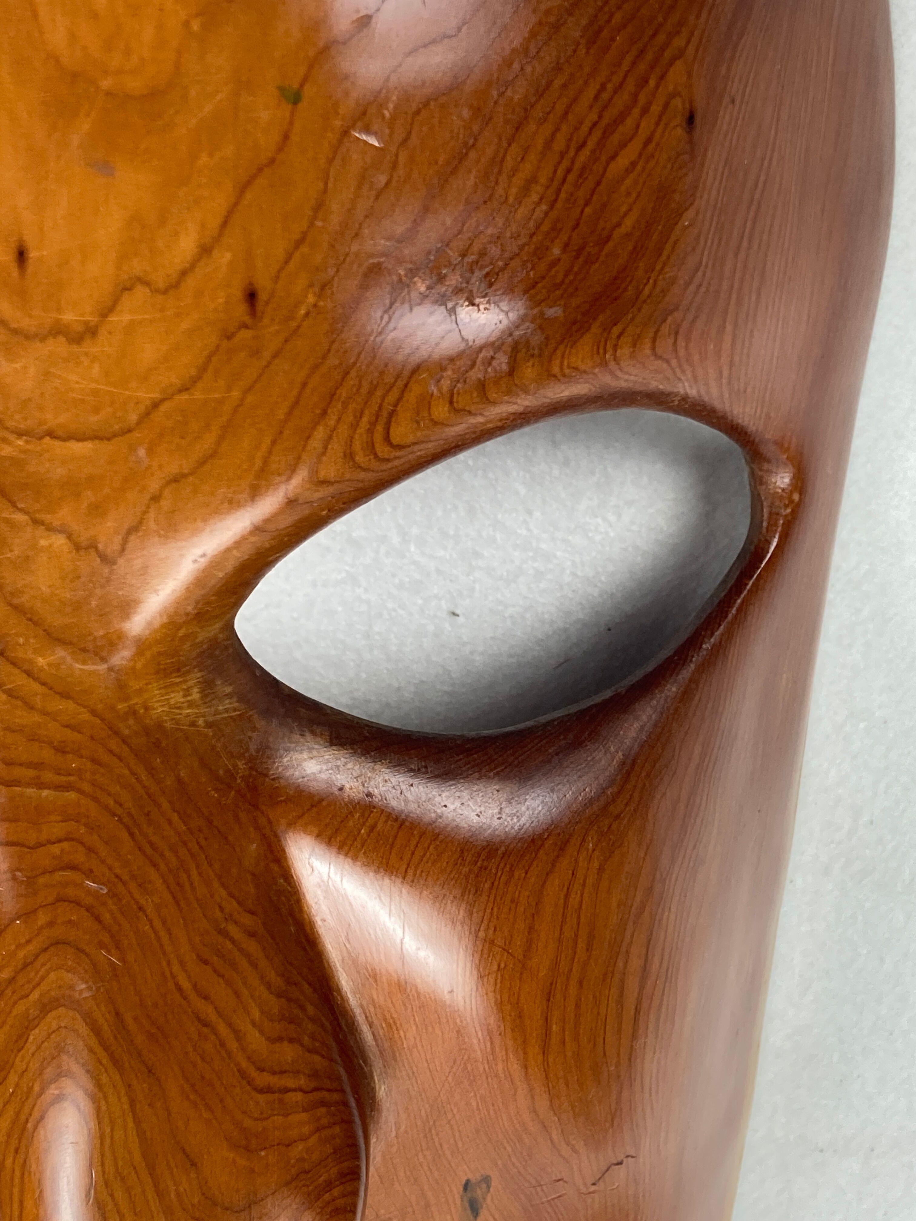 Teak midcentury, 1950s decorative mask 60cm