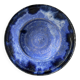 Plat creux bleu indigo signé