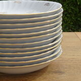 White and gold plate service, Vitriam porcelain