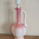 Pink and white opaline ewer