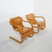 Ensemble de chaises longues cantilever n° 31 par Alvar Aalto, années 1930.