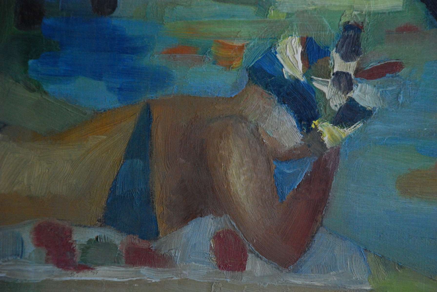 Painting the beach year 60s/70s Vintage