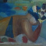 Painting the beach year 60s/70s Vintage