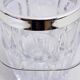 Glass ice bucket with spoon 1970