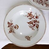 Set of 4 vintage deep plates from Sarreguemines, Danish model 210429.