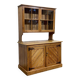 Two-part English sideboard in fir and walnut from the 1930s