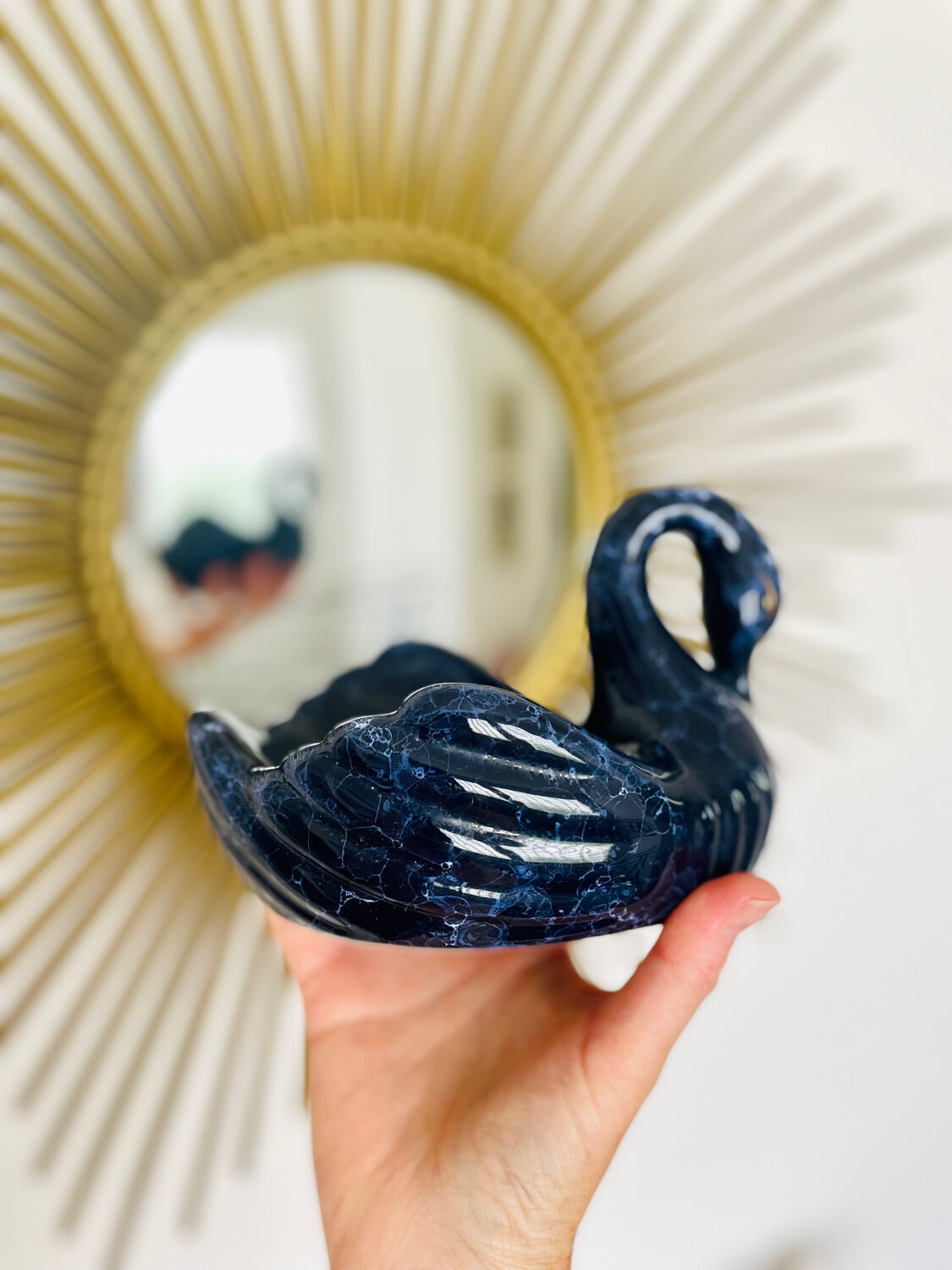 Porte-savon vintage zoomorphe cygne