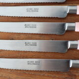 6 pink knives stainless steel molybdene