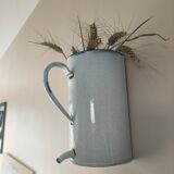 Old wall vase stamped aseptic enamelled sheet metal