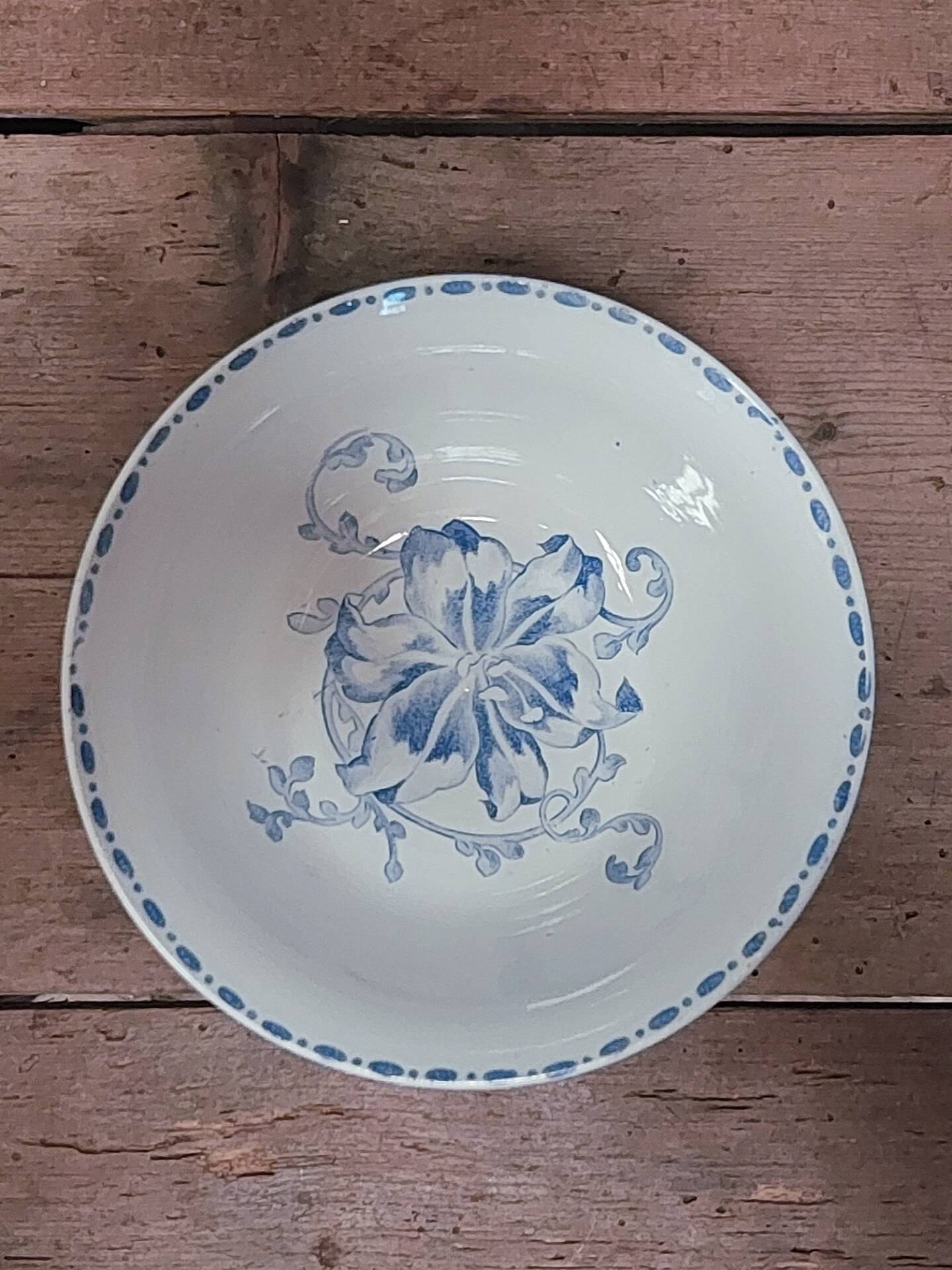 Old bowl in ironstone - Longwy Factory