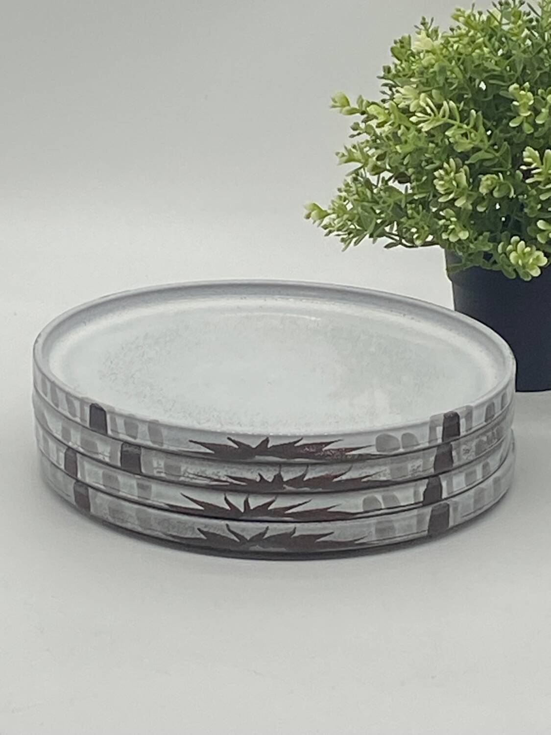 Vintage Niderviller Graminées earthenware plate/salad bowl service