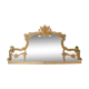 Miroir fronton en bois doré XIXeme style Louis XV - 78x49cm
