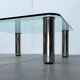 Table basse postmoderne Marcuso en verre par Marco Zanuso pour Zanotta, années 1960