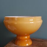 Caramel ochre opaline glass globe lampshade