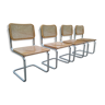 Lot de 4 chaises B32 cesca Marcel Breuer