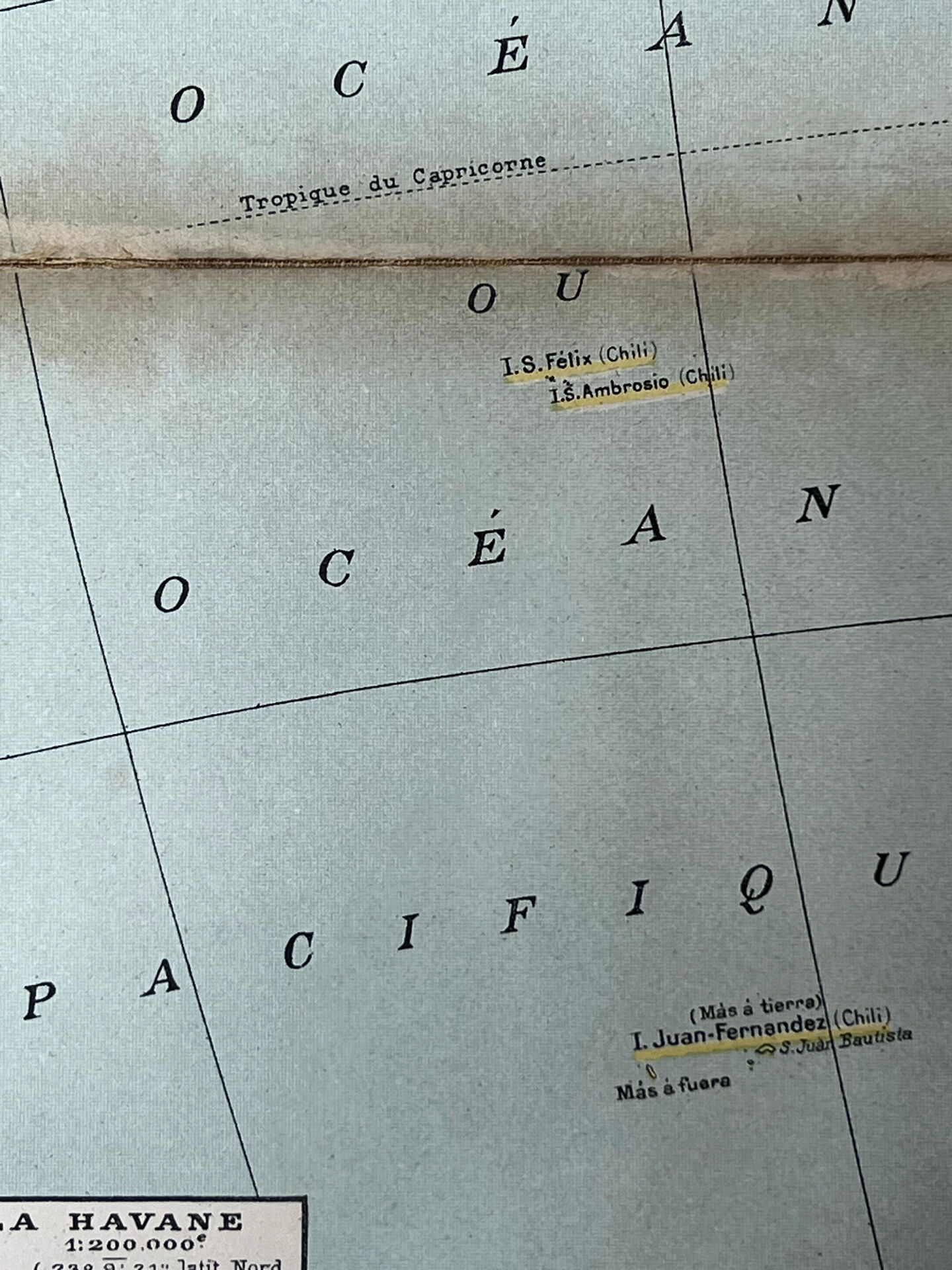 Carte ancienne Amérique du Sud 67x54cm