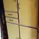 Yellow formica kitchen cabinet
