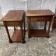 Pair of cherry wood side tables