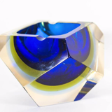 Blue and yellow Murano Mandruzzato ashtray
