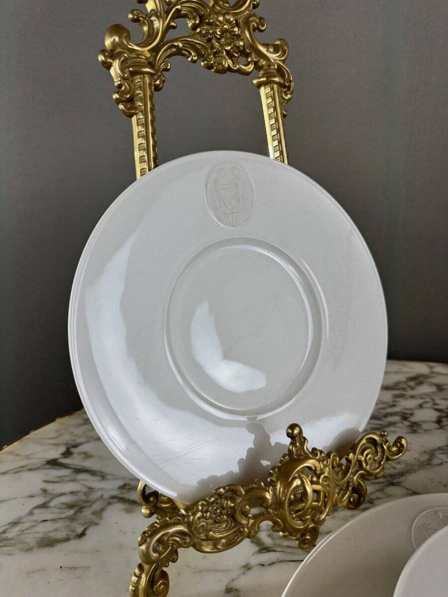 Kmp Berlin Porcelain Flatware and Dessert Plates Set, 20th Century