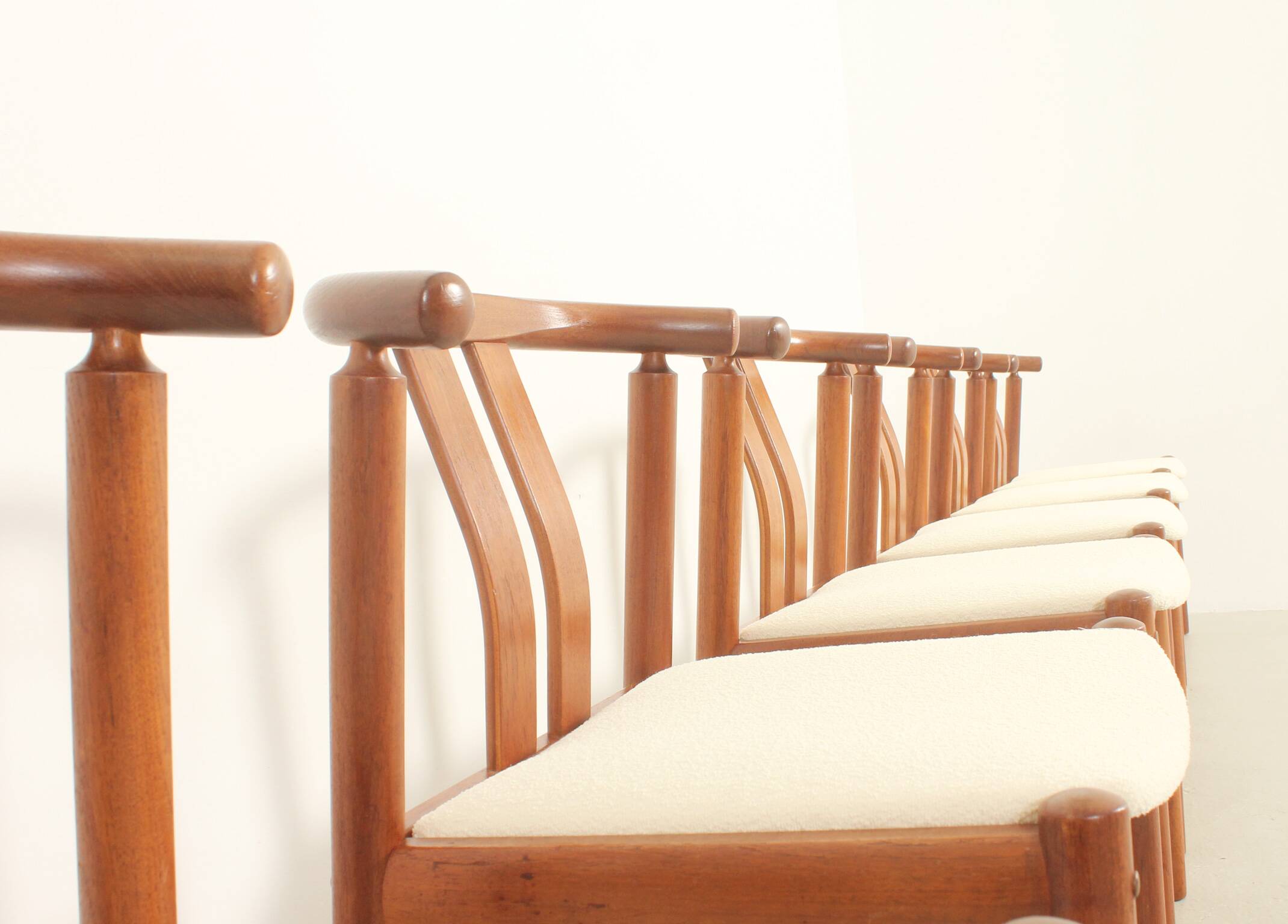 Six teak chairs by Hans J. Frydendal, Denmark 1970