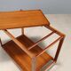 Desserte de cuisine vintage en teck à double plateau, design Italie, années 1960