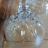 6 antique crystal champagne glasses