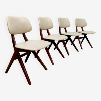 Midcentury Dutch design 'Scissor' dining chairs