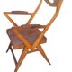 Set of oak and leather armchairs, 50s design, original