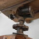 Oak office chair with spring mechanism and armrests