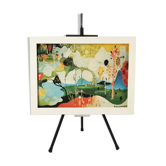 Vangel Naumovski, surrealist composition, print on canvas, 1960s-1970s