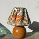 Vintage fabric ball wooden lamp