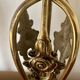 Paire de lampes de table vintage en laiton de style Art Nouveau