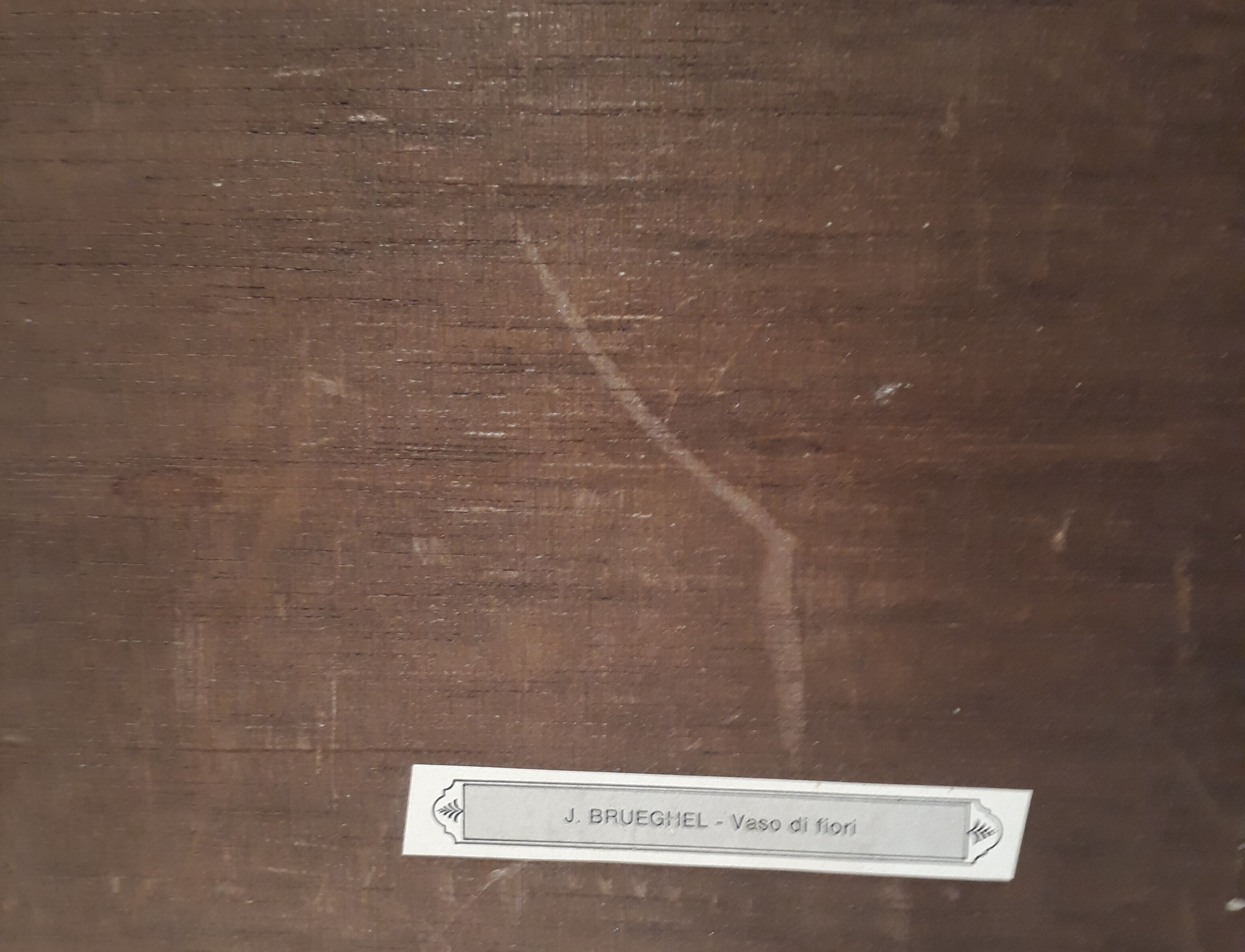 Reproduction painting on wood, still life, bouquet flowers, after Jan Brueghel the elder